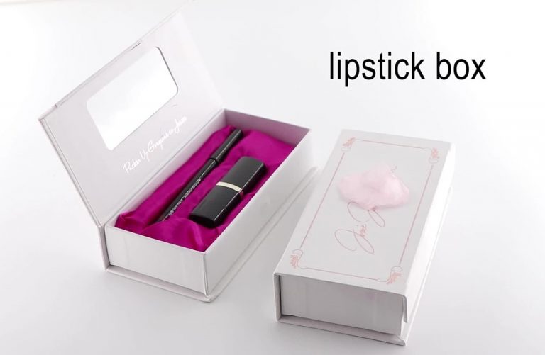 How can you use embossing creatively on lipstick boxes?